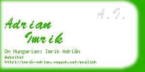 adrian imrik business card